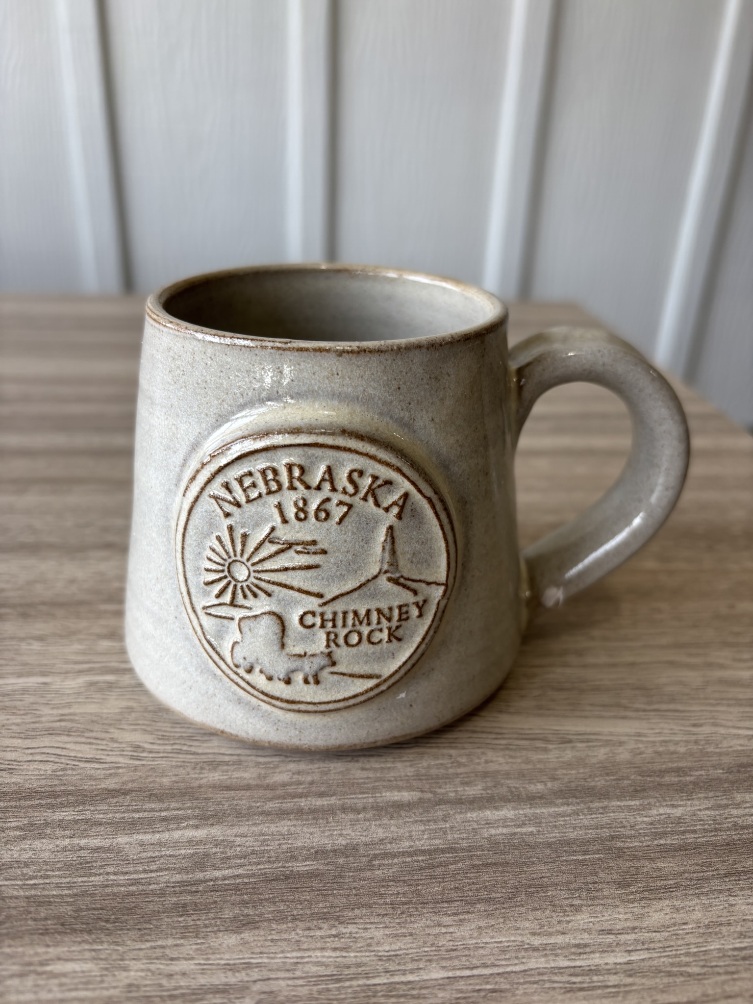 Chimney Rock Light Brown / Bark Glazed Coffee Mug